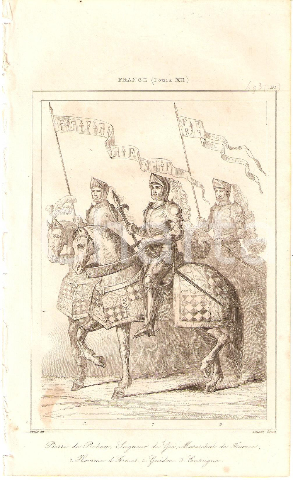 Stampa, bozzetto originale 1840 FRANCE Pierre De Rohan MarÃ©chal de GiÃ©  L Univers Stampa Inc. LEMAITRE 1