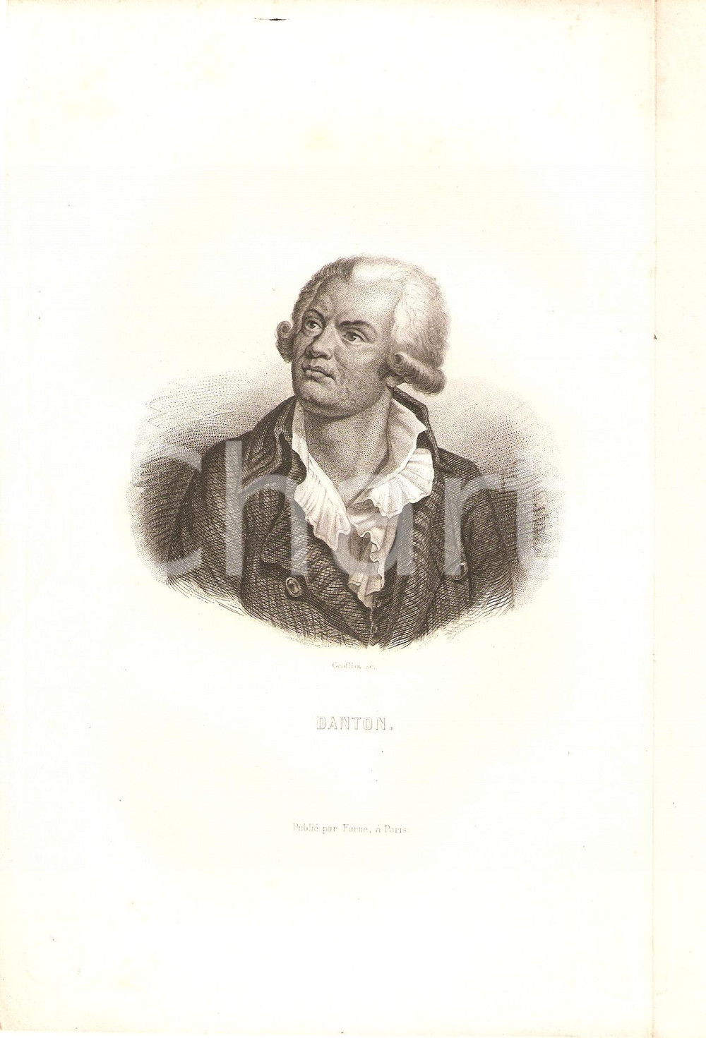 1879 HISTOIRE DE FRANCE Georges Jacques DANTON Portrait *Stampa GEOFFROY