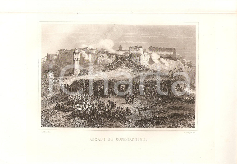 1879 HISTOIRE DE FRANCE Assaut de CONSTANTINE (ALGERIE) *Stampa inc. ROUARGUE