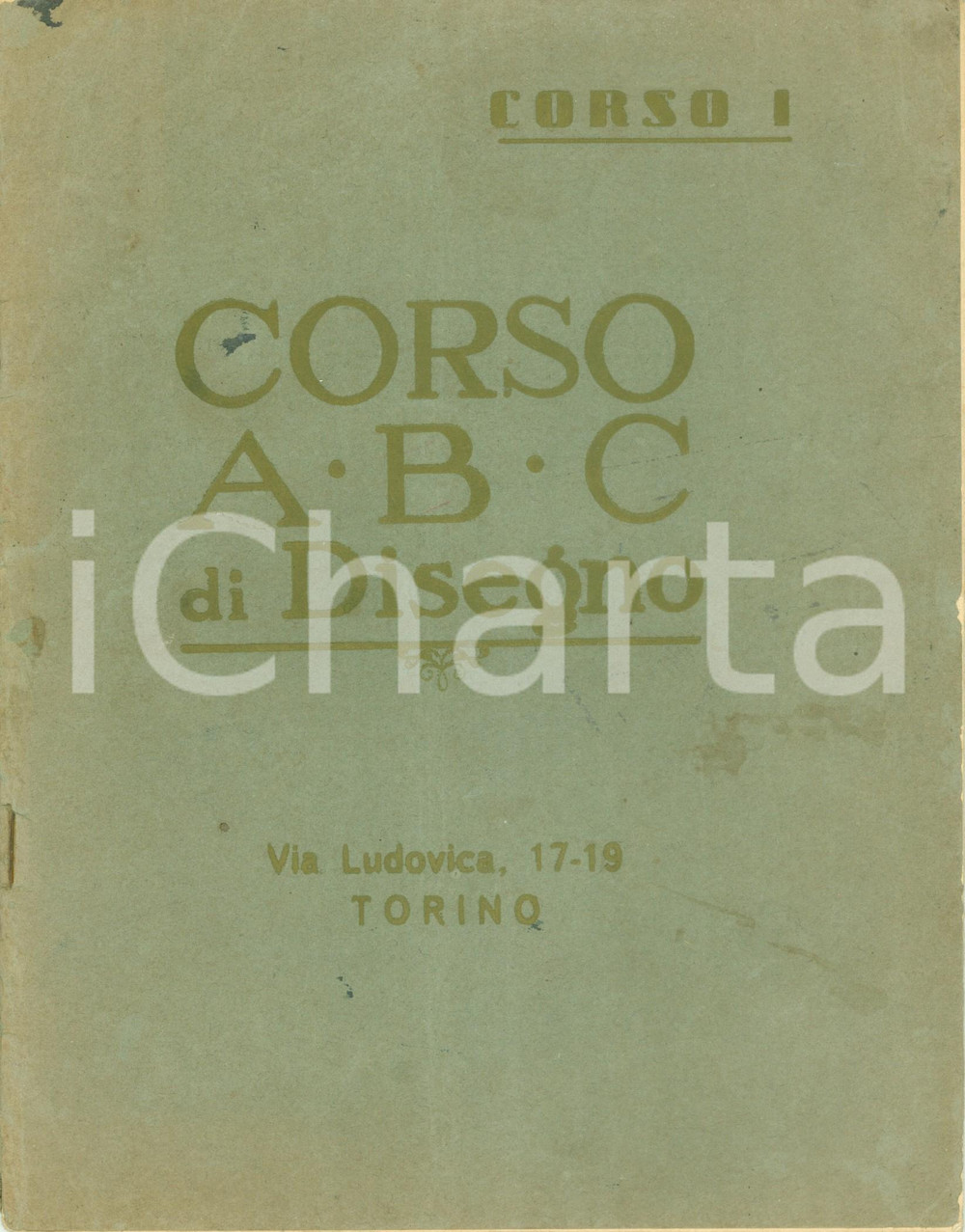 Libro, pubblicazione d epoca 1942 TORINO Corso A B C di Disegno CORSO I Illustrato disegni manoscritti 1
