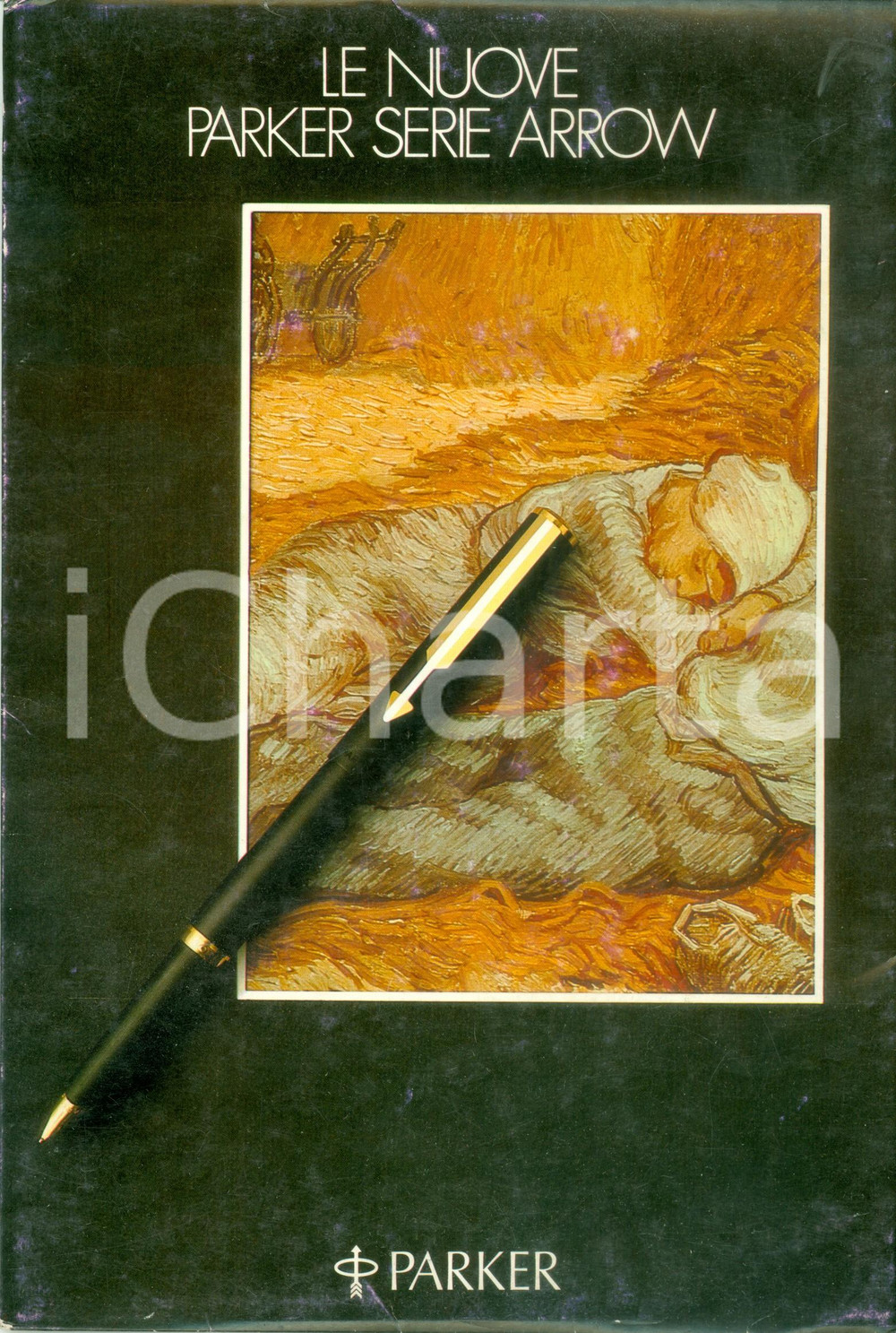 Materiale pubblicitario d’epoca 1982 PARKER Pannello pubblicitario per la nuova serie ARROW Illustrato 1