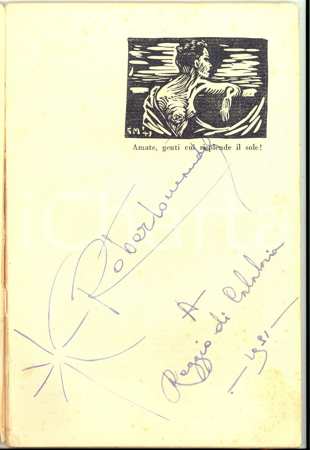 Libro, pubblicazione d epoca 1951 Roberto MANDEL Amore e voluttÃ  Ill. Gabriel MANDEL con AUTOGRAFO autore 1