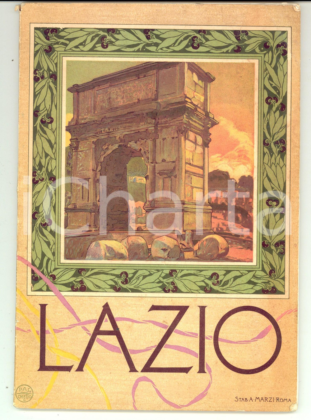 Giornale, rivista storica 1920 ca TOURING CLUB ITALIANO   FERROVIE DELLO STATO Guida del Lazio vol. 1 1