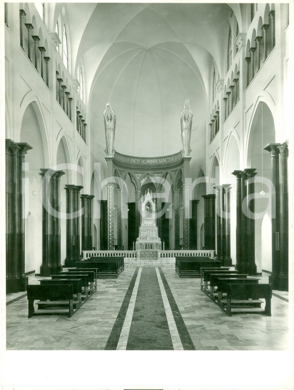Fotografia d epoca originale 1955 ca PIANEZZA TO Altare del Santuario di SAN PANCRAZIO Foto DANNEGGIATA 1