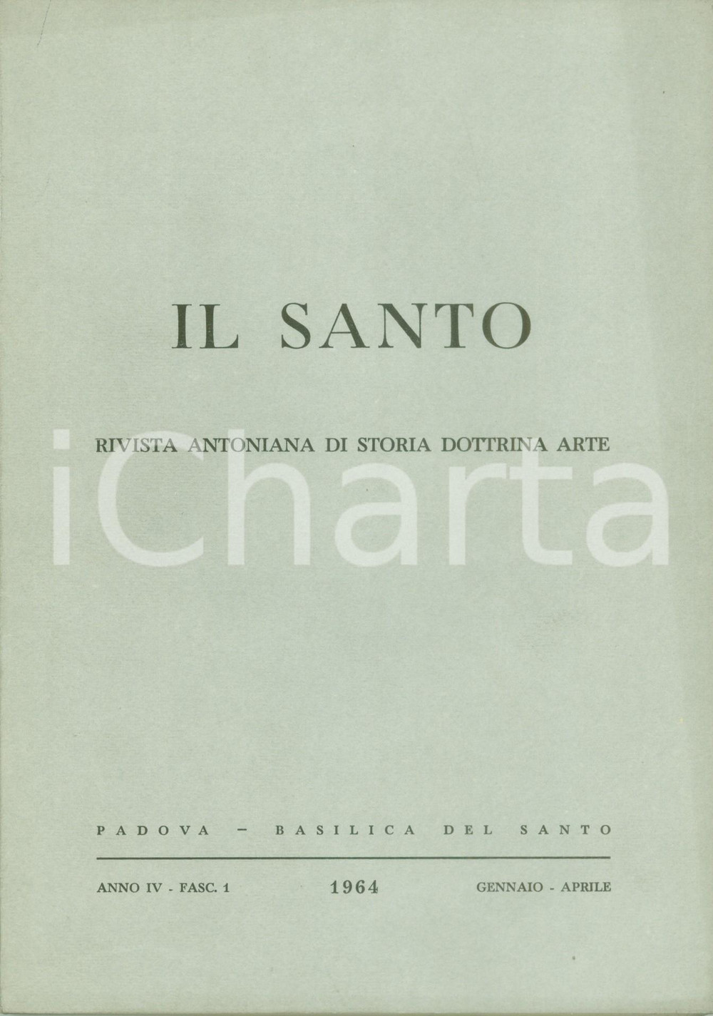 Libro, pubblicazione d epoca 1964 IL SANTO Rivista Clavis Mystica Dizionario pensiero antoniano ILLUSTRATO 1
