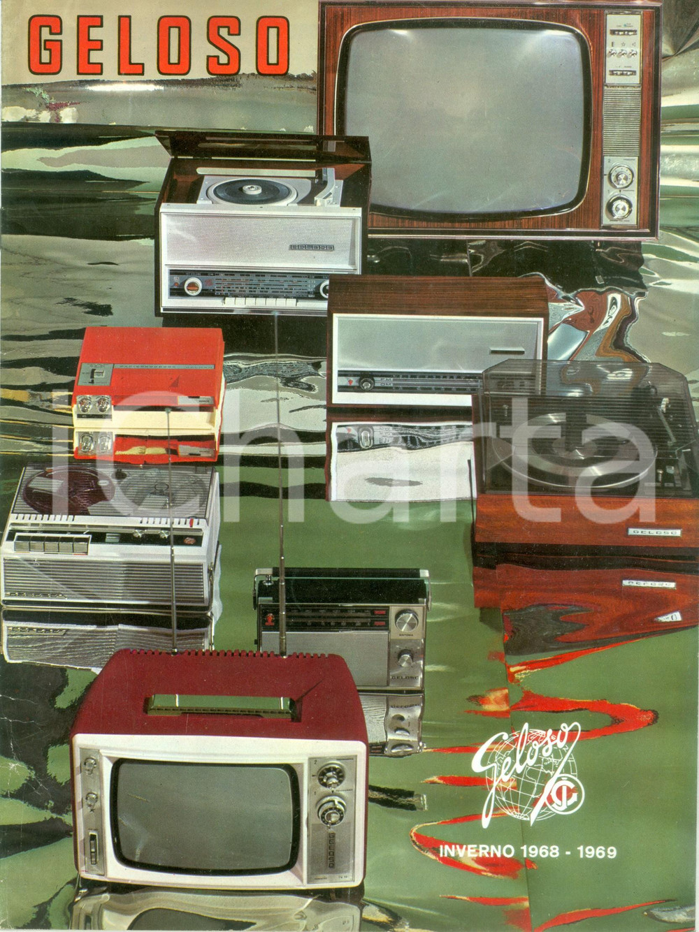 Materiale pubblicitario d’epoca 1968 MILANO Televisori e fonovaligie GELOSO Catalogo pubblicitario ILLUSTRATO 1