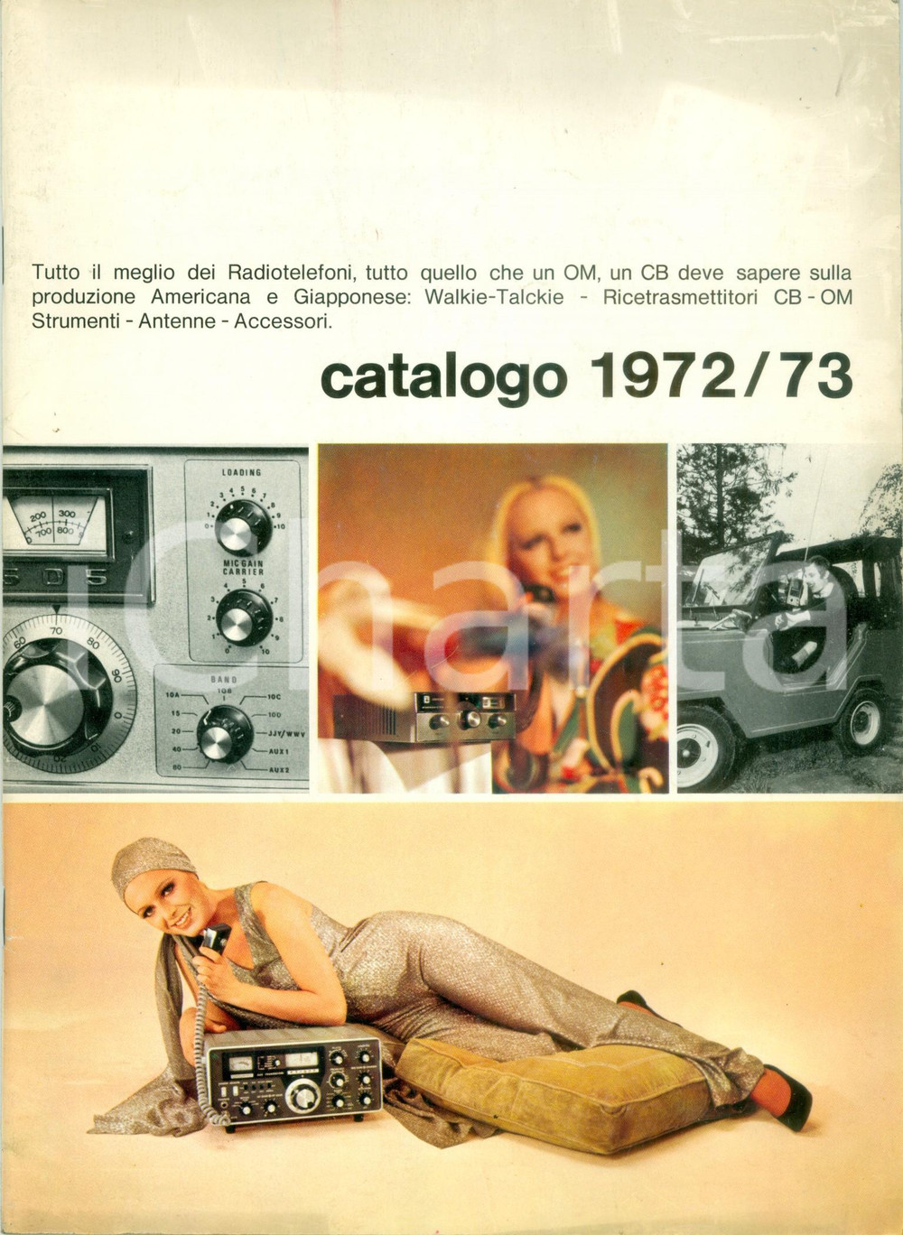 Materiale pubblicitario d’epoca 1972 MILANO GBC Italiana Catalogo radiotelefoni e accessori ILLUSTRATO 1