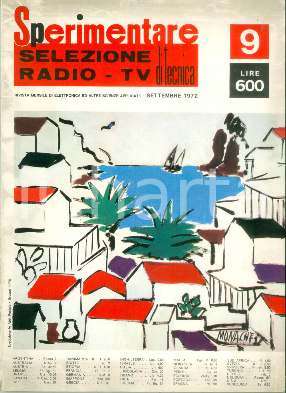 Giornale, rivista storica 1972 SELEZIONE RADIO TV DI TECNICA Rivista di elettronica e scienze ILLUSTRATA 1