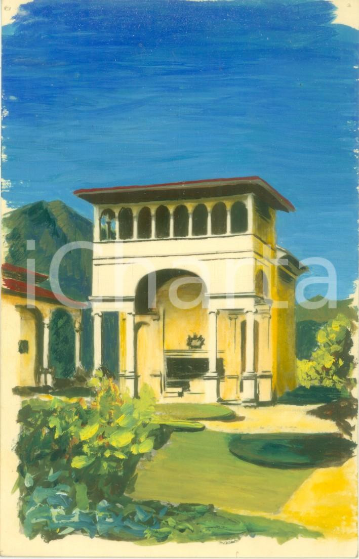 Cartolina originale da collezione 1950 ca VARALLO SESIA VC Cappella del Sacro Monte Cartolina COLORATA A MANO 1