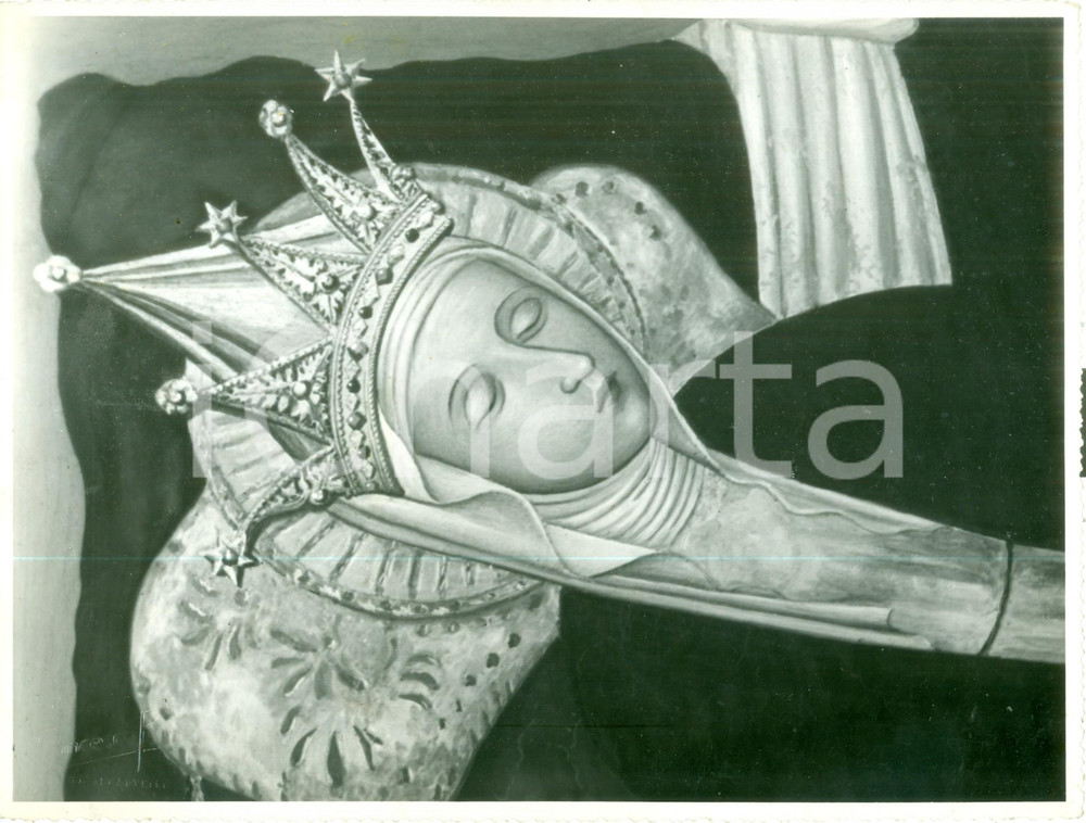 Fotografia d epoca originale 1955 CITTA  DI CASTELLO PG Madonna del Transito Santuario CANOSCIO Particolare 1