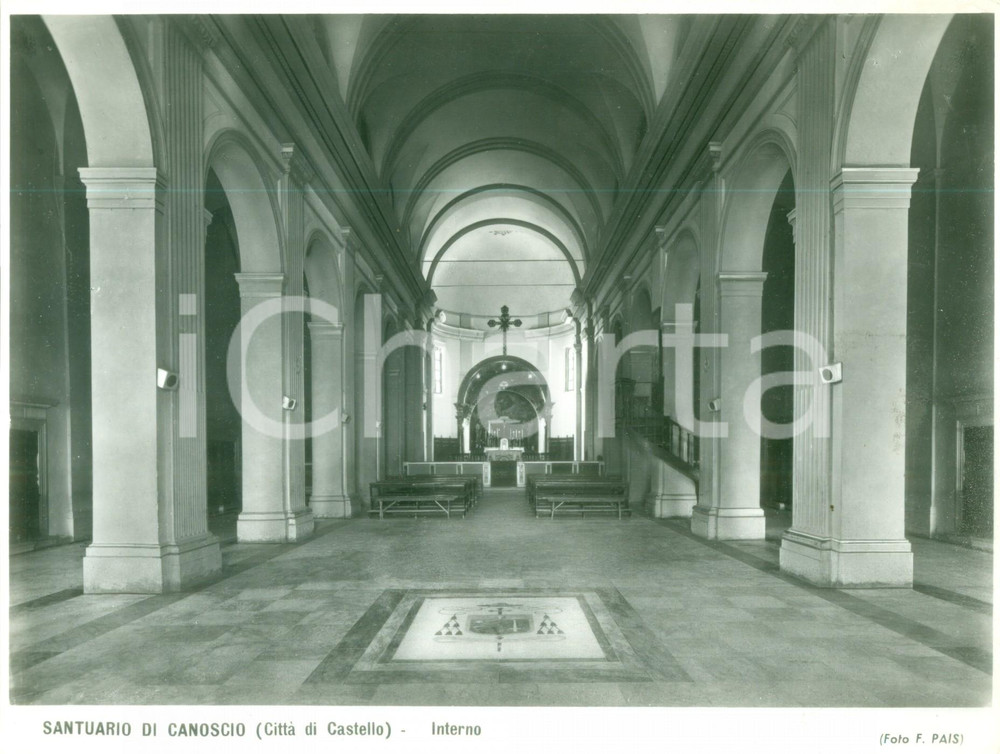 Fotografia d epoca originale 1955 CITTA  DI CASTELLO PG Interno del Santuario di CANOSCIO Fotografia 1
