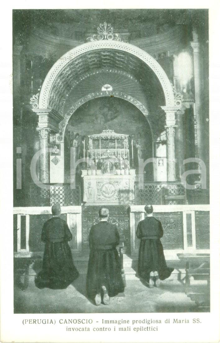 Cartolina originale da collezione 1955 CITTA  DI CASTELLO Madonna di CANOSCIO invocata contro mali epilettici 1