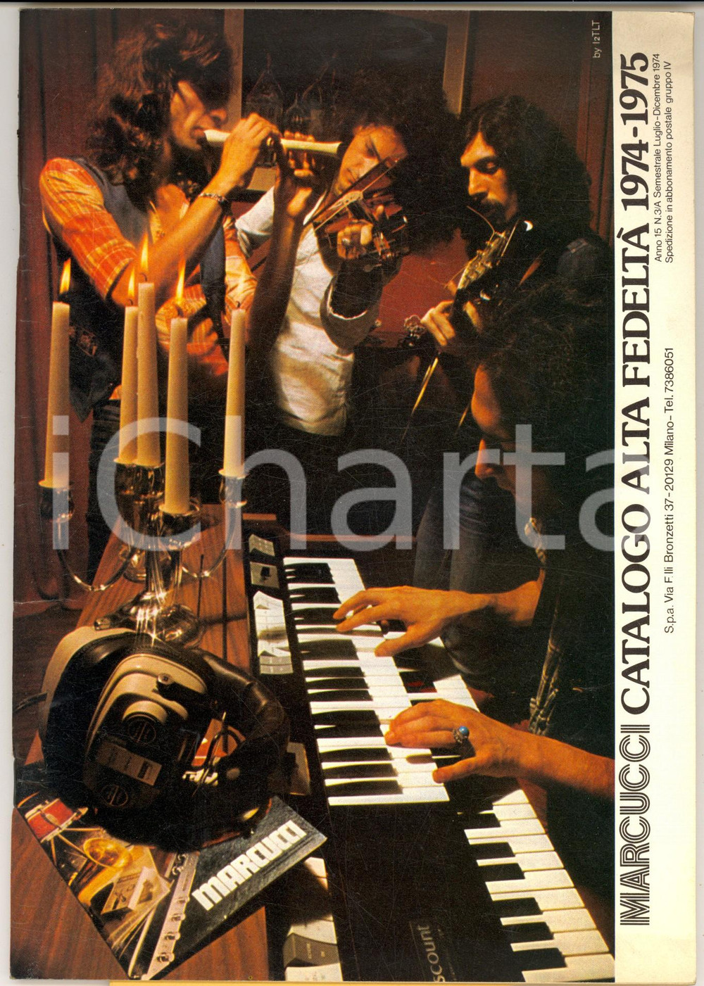 Materiale pubblicitario d’epoca 1975 MILANO MARCUCCI radio e transistor Catalogo alta fedeltÃ  ILLUSTRATO 1