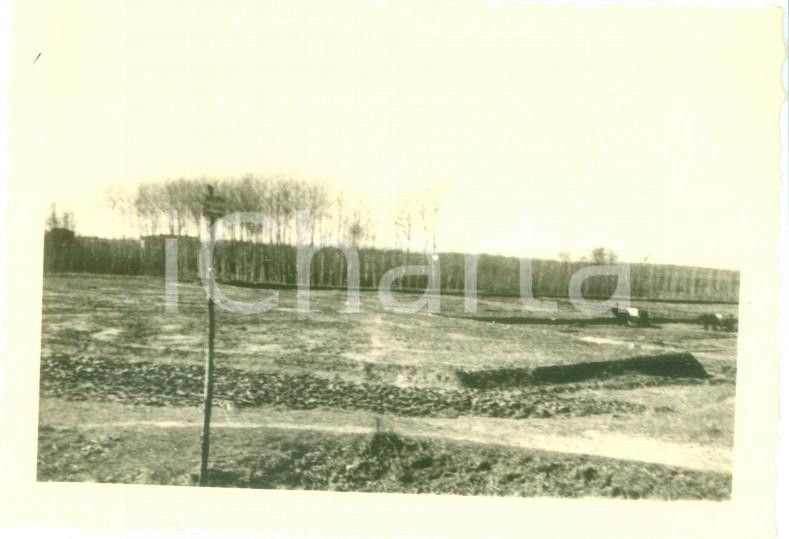 Fotografia d epoca originale 1951 ZINASCO PV Lavori di sistemazione Cascina CANTALUPA Foto 10 x 7 cm 1