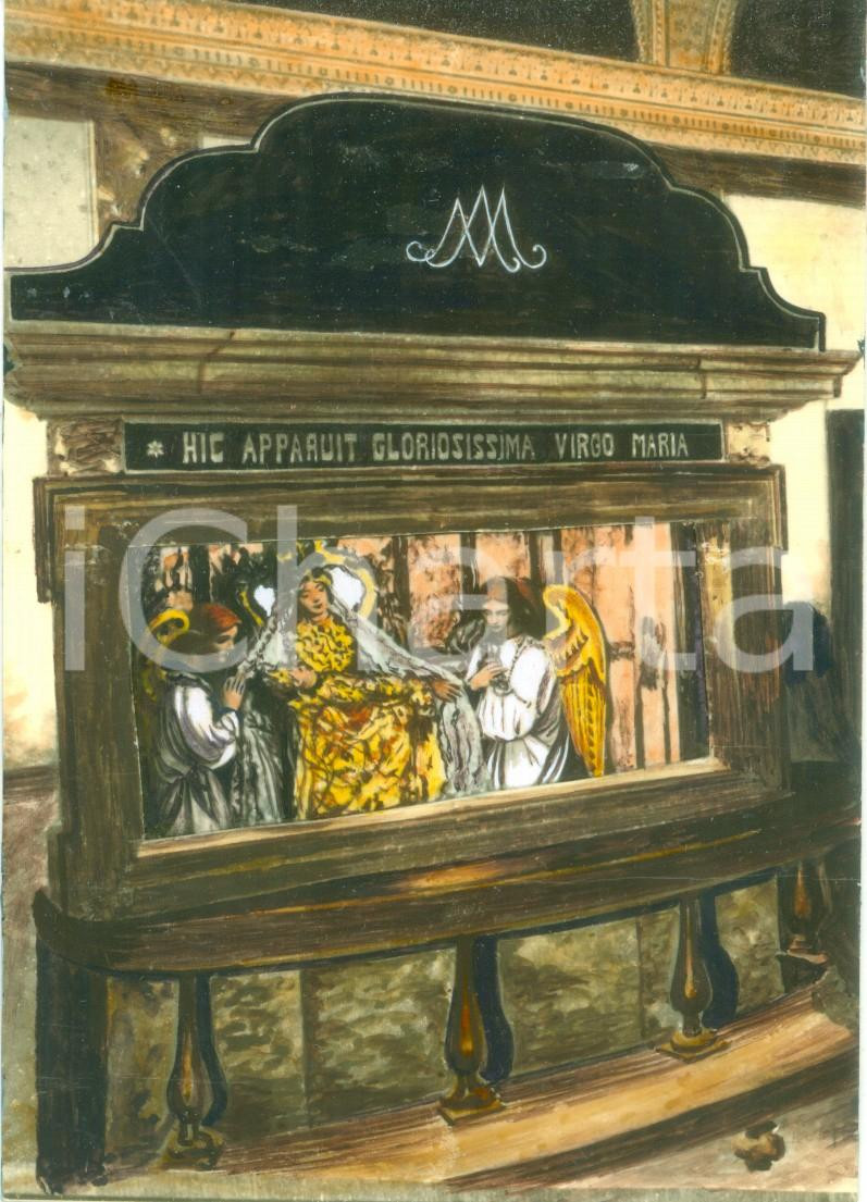 Fotografia d epoca originale 1955 ca MOTTA DI LIVENZA Altare Basilica Madonna dei Miracoli Colorata a tempera 1