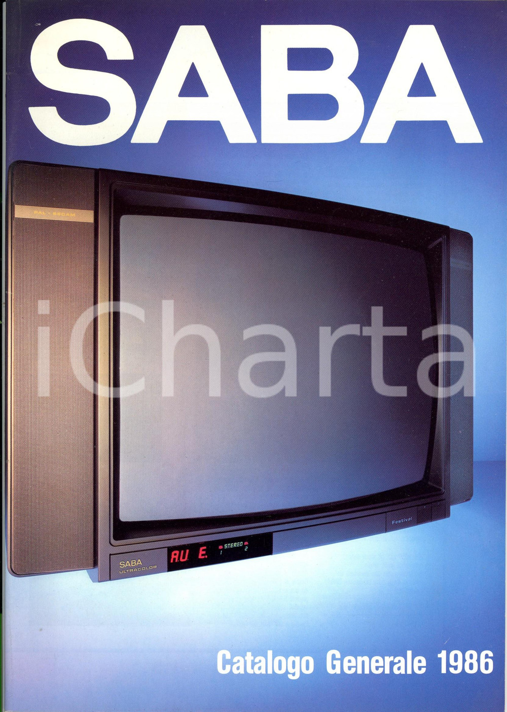 Materiale pubblicitario d’epoca 1986 BOLZANO SABA ITALIA elettronica Catalogo generale Pubblicitario ILLUSTRATO 1