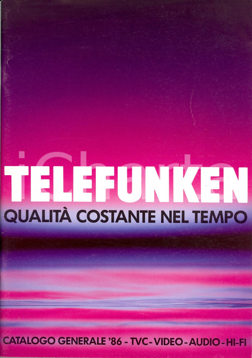 Materiale pubblicitario d’epoca 1986 MILANO TELEFUNKEN Qualità costante nel tempo Catalogo tvc video audio hifi 1