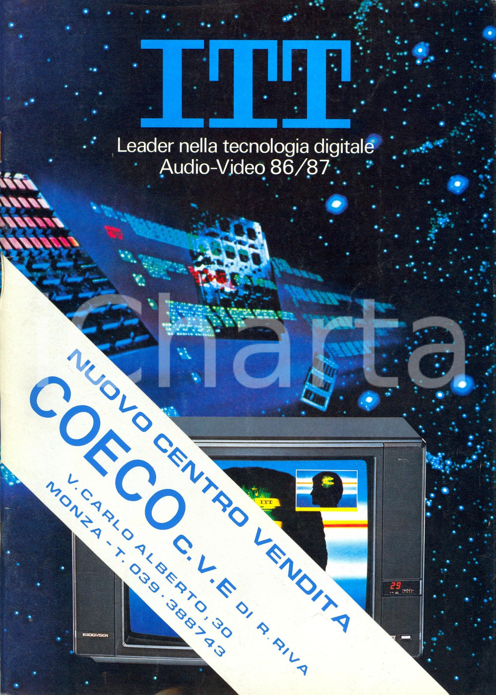 Materiale pubblicitario d’epoca 1985 CORSICO MI ITT tecnologia digitale audiovideo Catalogo ILLUSTRATO COECO 1