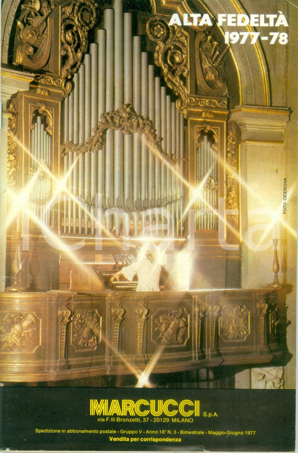 Materiale pubblicitario d’epoca 1977 MILANO Azienda radio MARCUCCI Alta fedeltÃ  Catalogo generale ILLUSTRATO 1