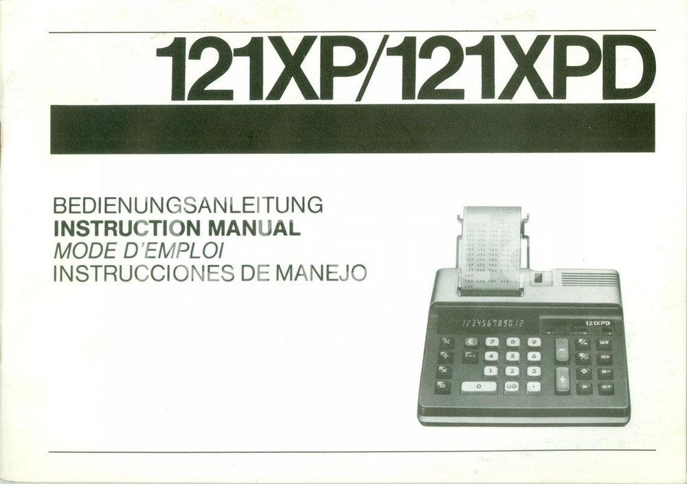 Materiale pubblicitario d’epoca 1979 TRIUMPH 121 XPD calcolatrice Libretto di istruzioni ILLUSTRATO 1
