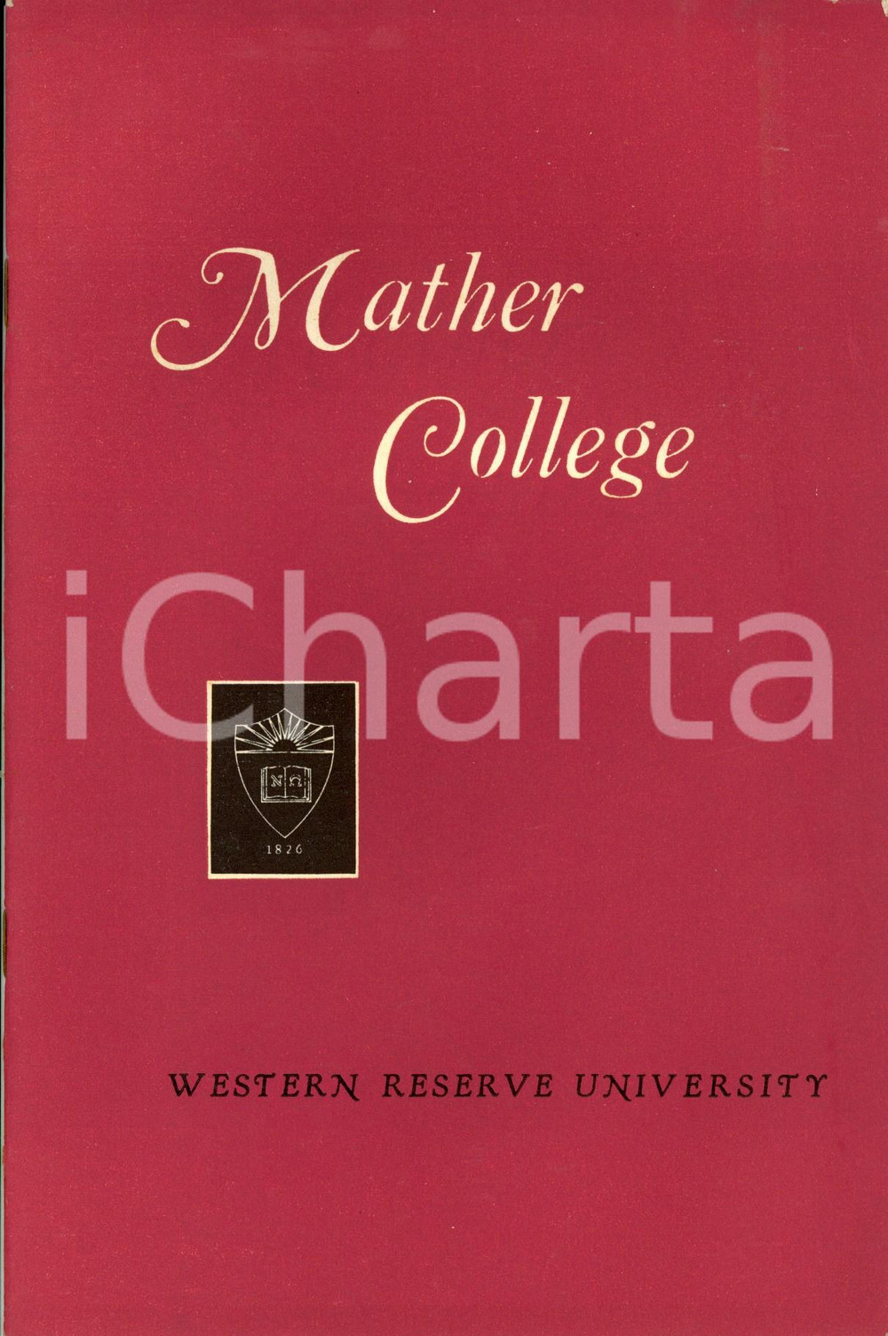 Materiale pubblicitario d’epoca 1960 ca CLEVELAND USA Flora Stone Mather College of WESTERN RESERVE UNIVERSITY 1