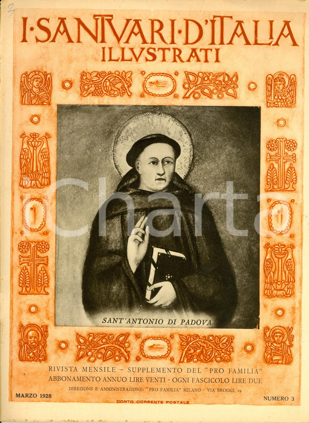 Giornale, rivista storica 1928 I SANTUARI D ITALIA ILLUSTRATI Sant Antonio di PADOVA ILLUSTRATA n.3 1