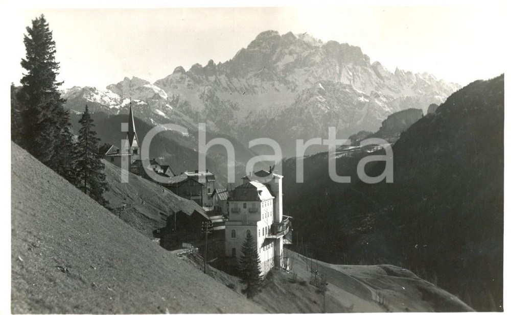 Cartolina originale da collezione 1952 LIVINALLONGO DEL COL DI LANA BL Hotel DOLOMITI e Monte CIVETTA FP VG 1