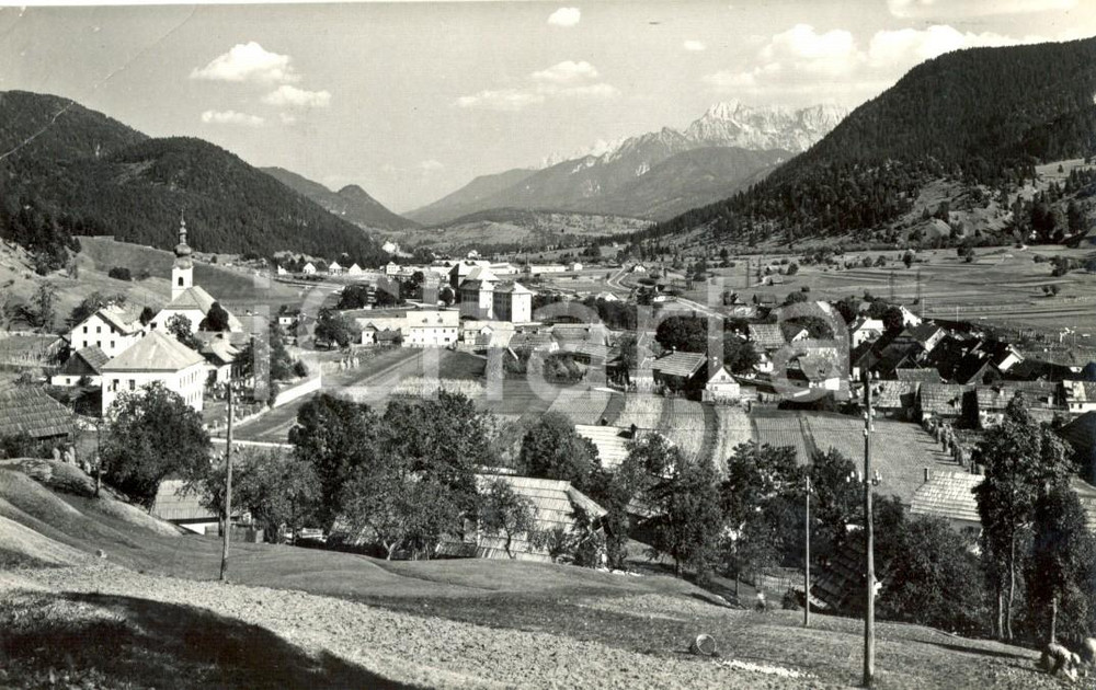Cartolina originale da collezione 1949 TARVISIO UD Veduta della frazione CAMPOROSSO e della VAL CANALE FP VG 1