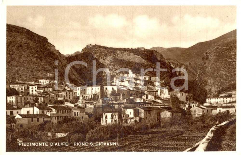 Cartolina originale da collezione 1935 ca PIEDIMONTE D ALIFE CE Veduta del RIONE SAN GIOVANNI FP NV 1