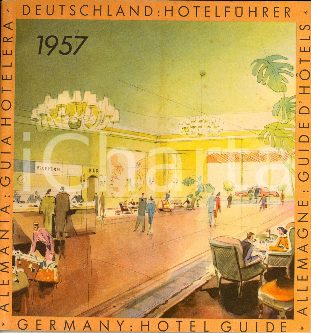 Materiale pubblicitario d’epoca 1956 Guida hotel della GERMANIA 1957 Opuscolo ASSOCIAZIONE TURISTICA TEDESCA 1
