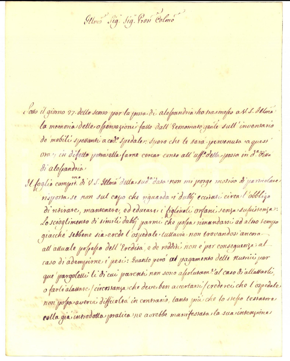 Documento originale, autentico 1773 ASTI Conte COTTI DI BRUSASCO sulle nutrici per bambini privi di sussistenza 1