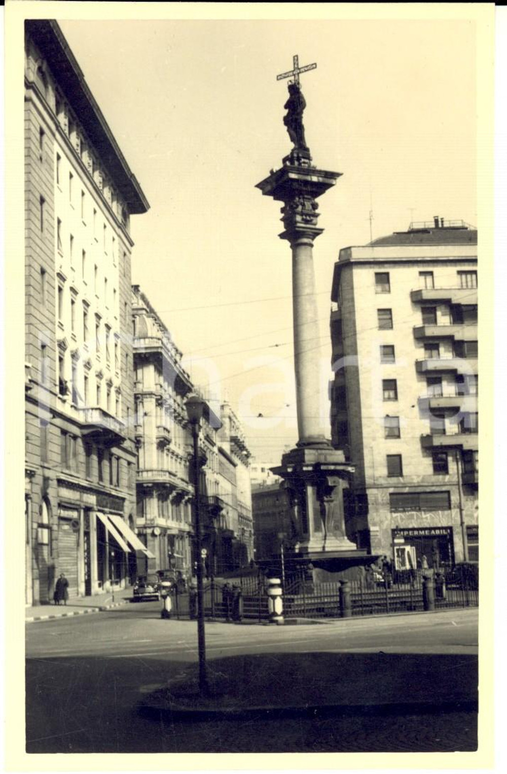 Fotografia d epoca originale 1955 ca MILANO Largo AUGUSTO  Ingresso di via DURINI Foto ARTISTICA FP 1