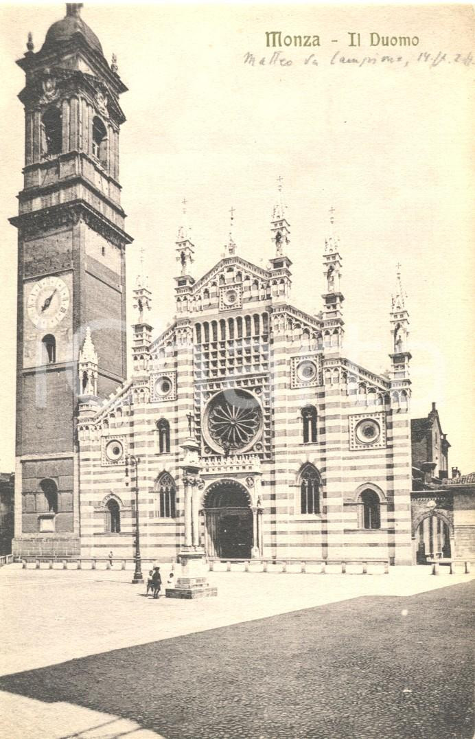 Cartolina originale da collezione 1920 ca MONZA Veduta della Piazza con il Duomo Cartolina FP NV 1