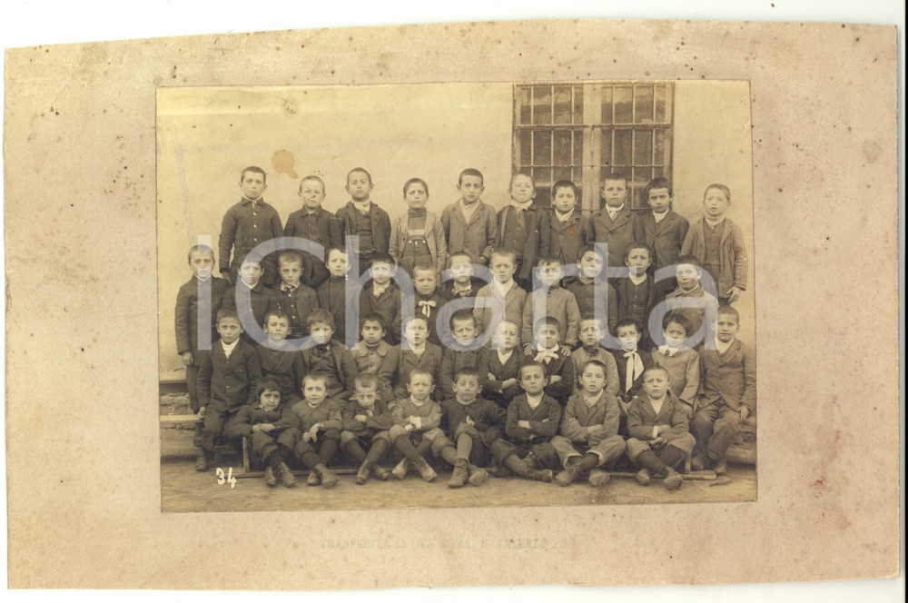 Fotografia d epoca originale 1910 ca VALENZA PO AL Classe elementare maschile Fotografia VINTAGE 1