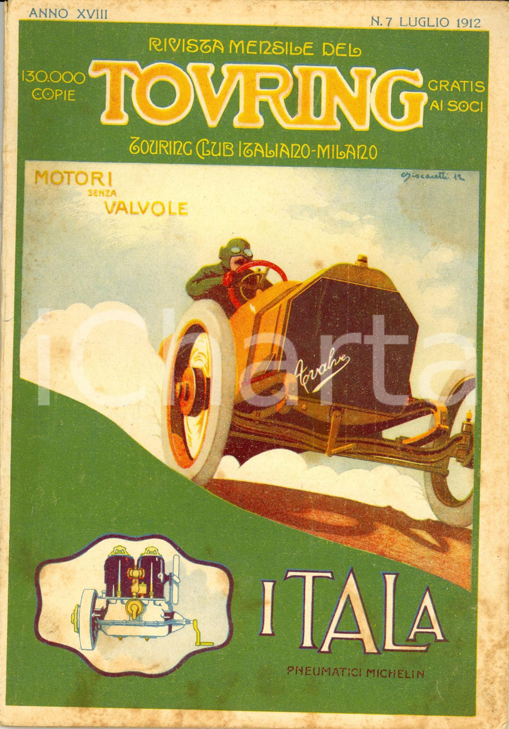Giornale, rivista storica 1912 TOURING CLUB ITALIANO Arabia culla Islam Ill. BISCARETTI Anno XVIII nÂ° 7 1
