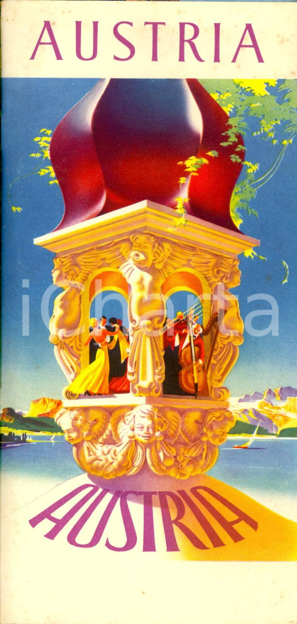 Materiale pubblicitario d’epoca 1955 ca Vacanze in AUSTRIA Opuscolo turistico ILLUSTRATO Ente Nazionale Turismo 1