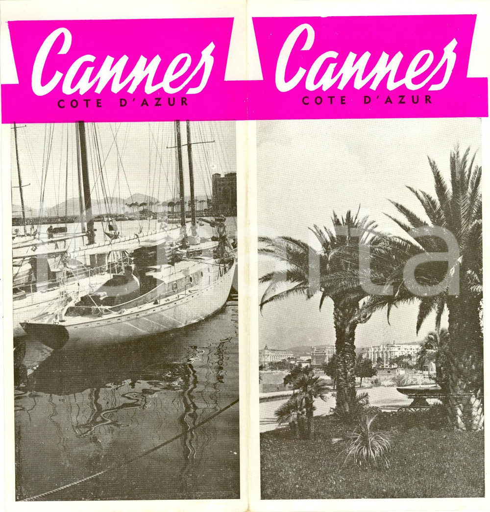 Materiale pubblicitario d’epoca 1960 ca CANNES F COTE D AZUR Paul REBOUX Rendezvous du monde Opuscolo 1