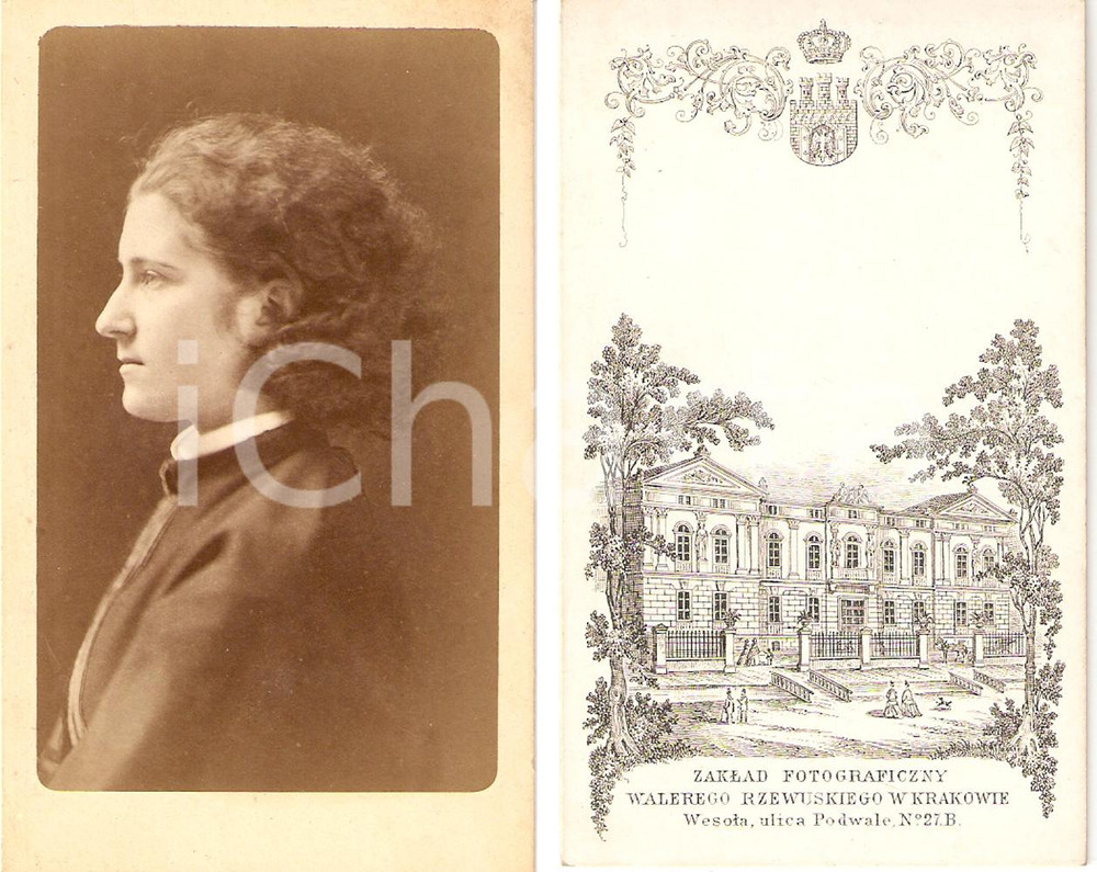 Fotografia d epoca originale 1900 ca VARSAVIA POLONIA Ritratto di giovane studente Fotografia ZAKLAD 1