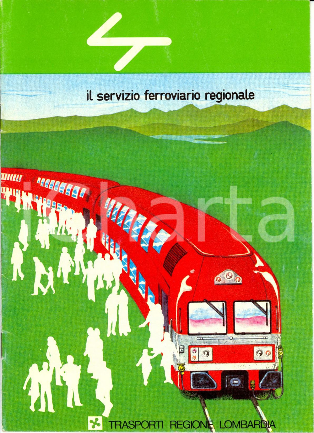 Libro, pubblicazione d epoca 1982 MILANO Trasporti Regione LOMBARDIA Servizio ferroviario regionale Opuscolo 1