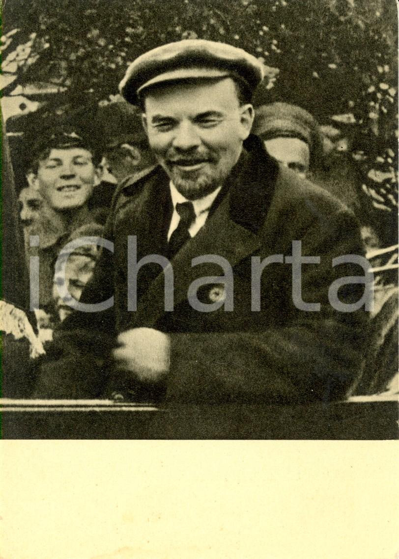 Cartolina originale da collezione 1969 MOSCA Propaganda URSS Ritratto di Vladimir Ilic ULJANOV LENIN Ristampa 1