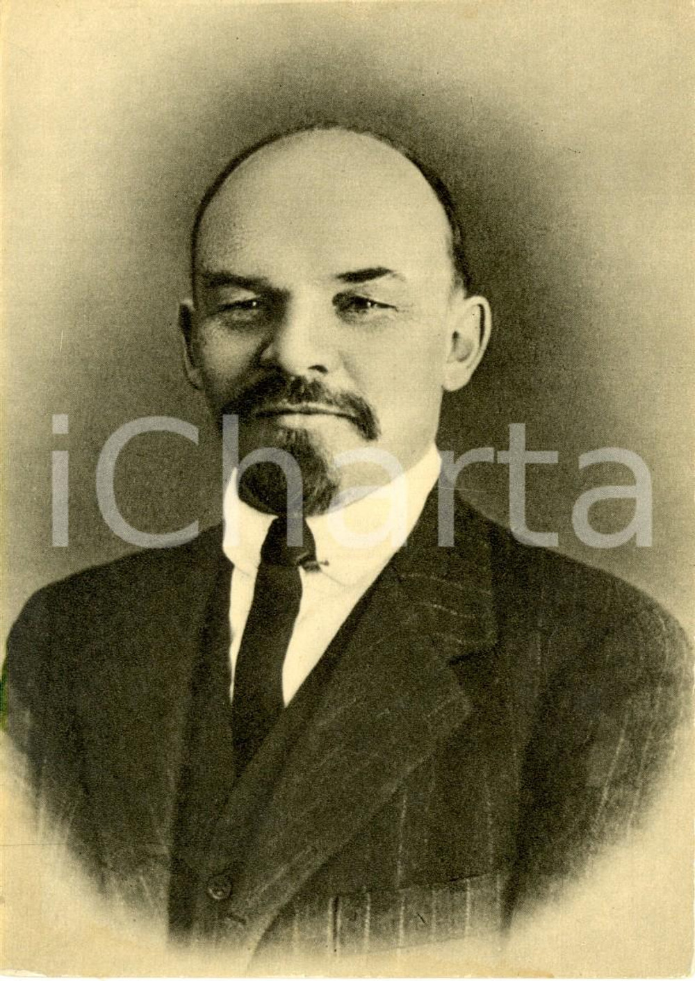 Cartolina originale da collezione 1969 MOSCA Propaganda URSS Vladimir Ilic LENIN a ZURIGO nel 1916 Ristampa 1