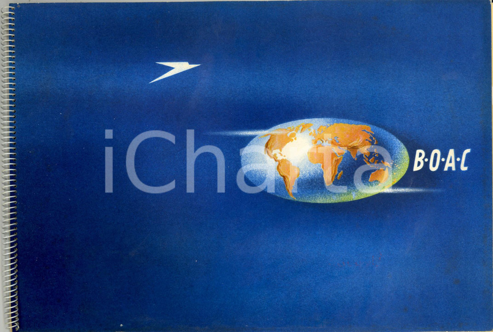 Materiale pubblicitario d’epoca 1955 ca LONDON British Overseas Airways Corporation takes care of you Opuscolo 1