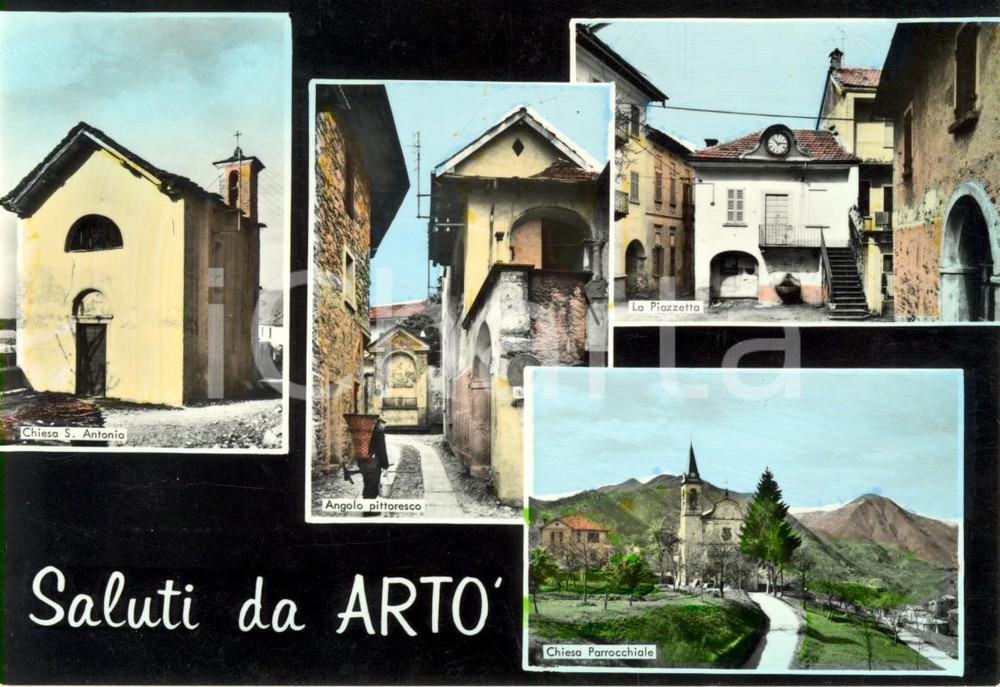 Cartolina originale da collezione 1955 ca MADONNA DEL SASSO VB Vedutine della frazione ARTO  Cartolina FG NV 1