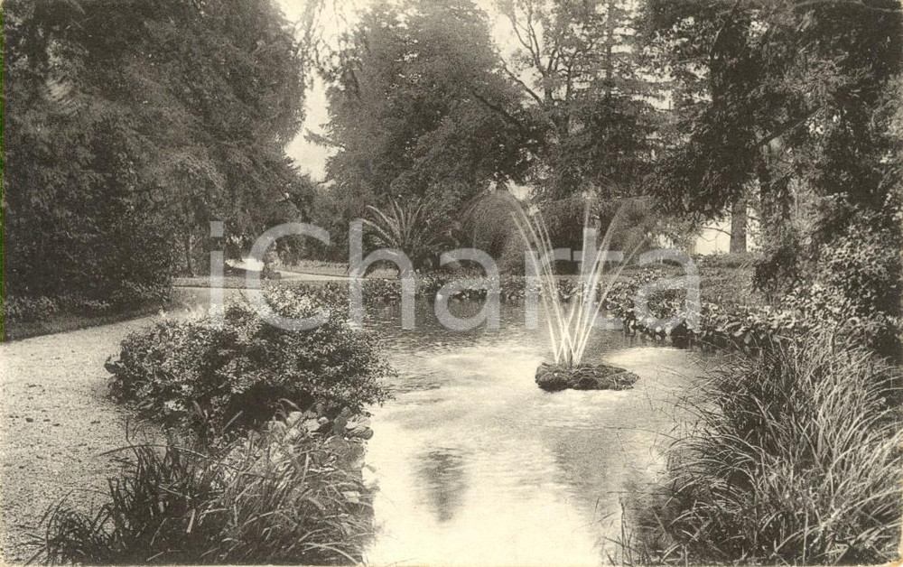 Cartolina originale da collezione 1941 BARONISSI SA Fontana nel parco di Villa FARINA Cartolina postale FP VG 1