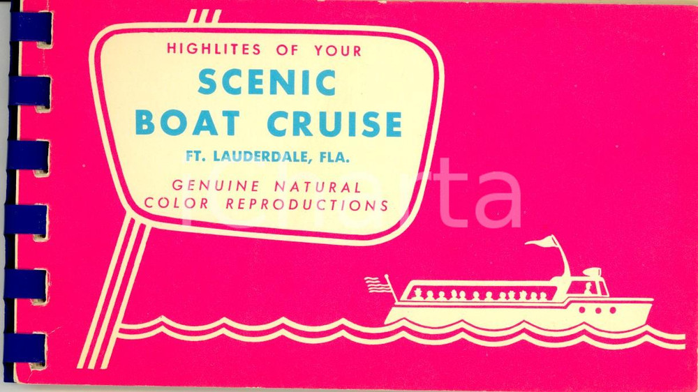Materiale pubblicitario d’epoca 1970 ca FORT LAUDERDALE USA Highlites of your scenic boat cruise Opuscolo 1