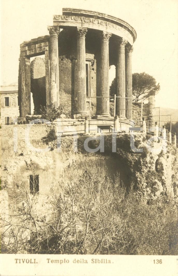 Cartolina originale da collezione 1920 ca TIVOLI RM L esterno del Tempio della SIBILLA  Cartolina postale FP NV 1