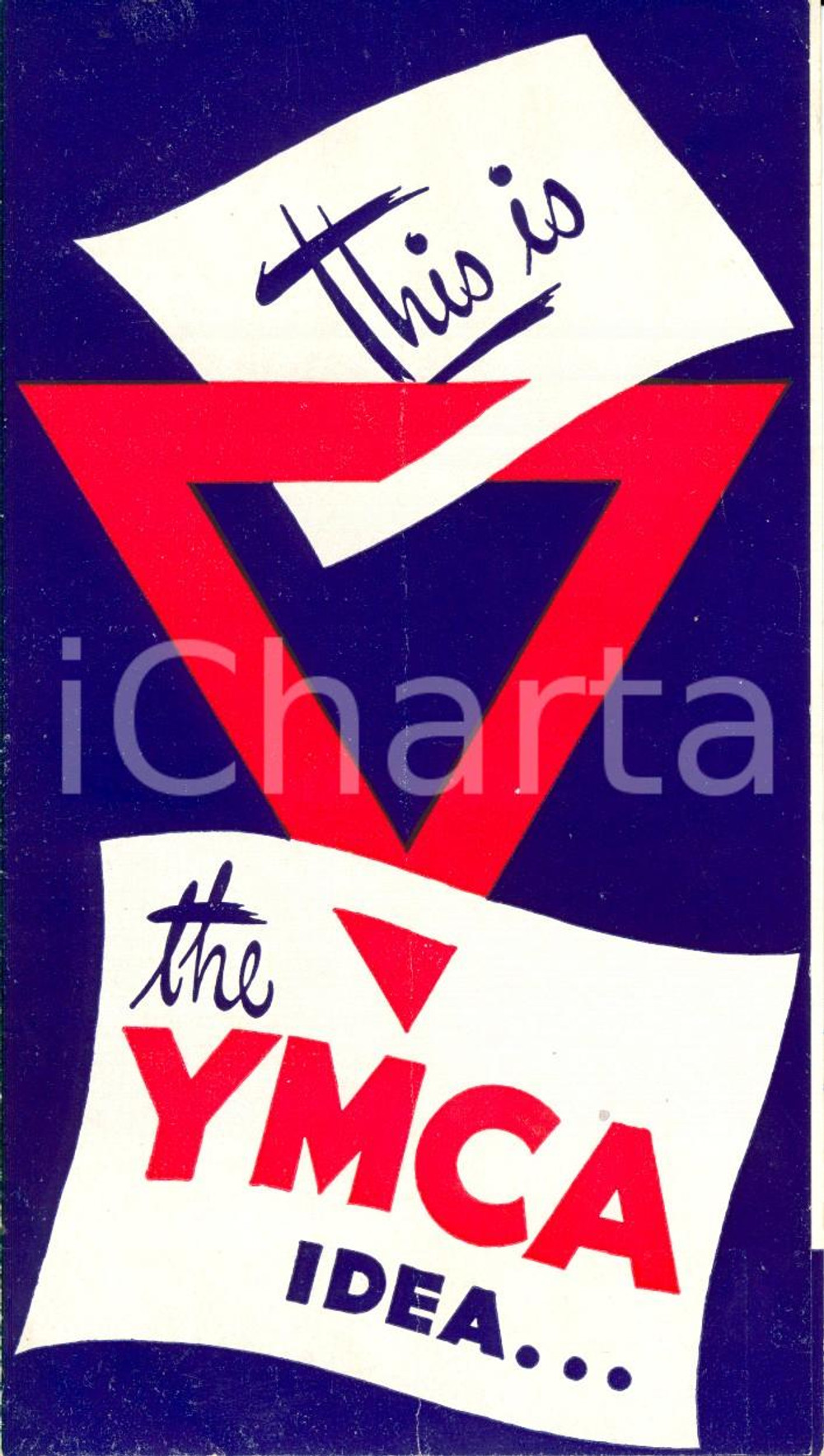 Materiale pubblicitario d’epoca 1960 ca USA This is the purpose, this is the Y.M.C.A. idea... PubblicitÃ  1