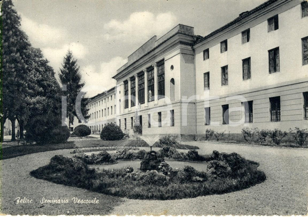 Cartolina originale da collezione 1958 FELTRE BL La facciata del Seminario vescovile Cartolina postale FG VG 1