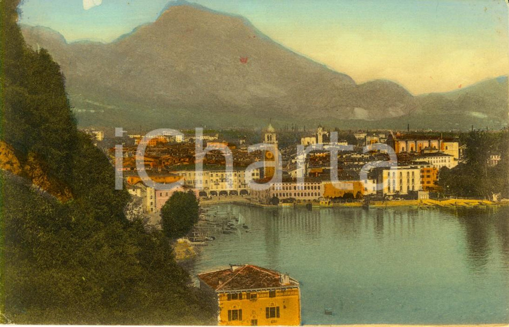 Cartolina originale da collezione 1920 ca RIVA TN LAGO DI GARDA Veduta panoramica del paese Cartolina FP NV 1
