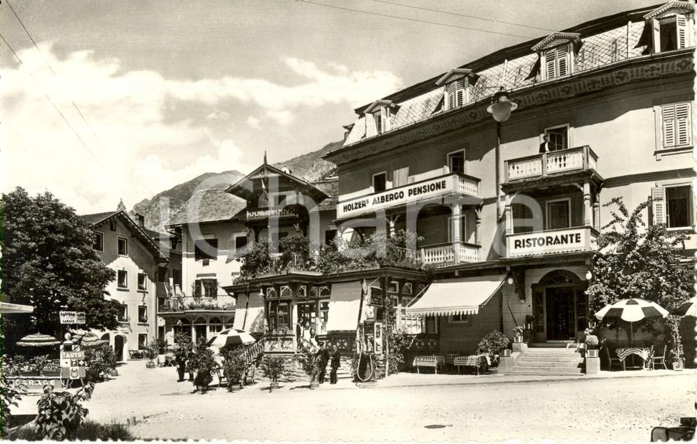 Cartolina originale da collezione 1951 BRNNERO BZ Albergo ristorante HOLZERS a COLLE ISARCO ANIMATA FP VG 1